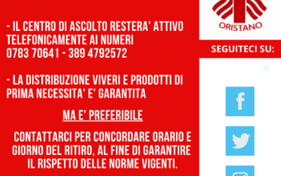L’attività delle Caritas non si ferma